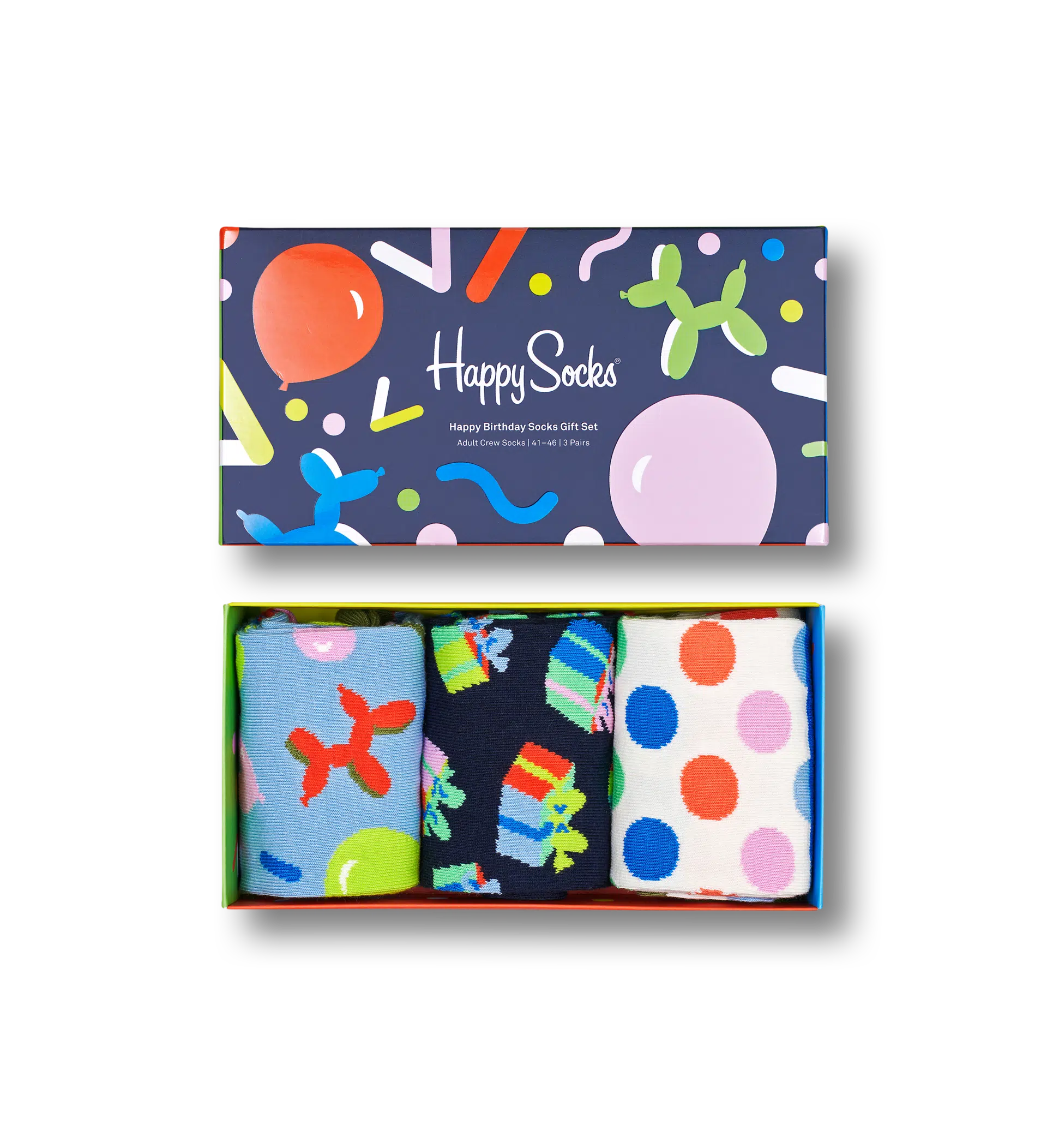 3-Pack Happy Birthday Socks Gift Set