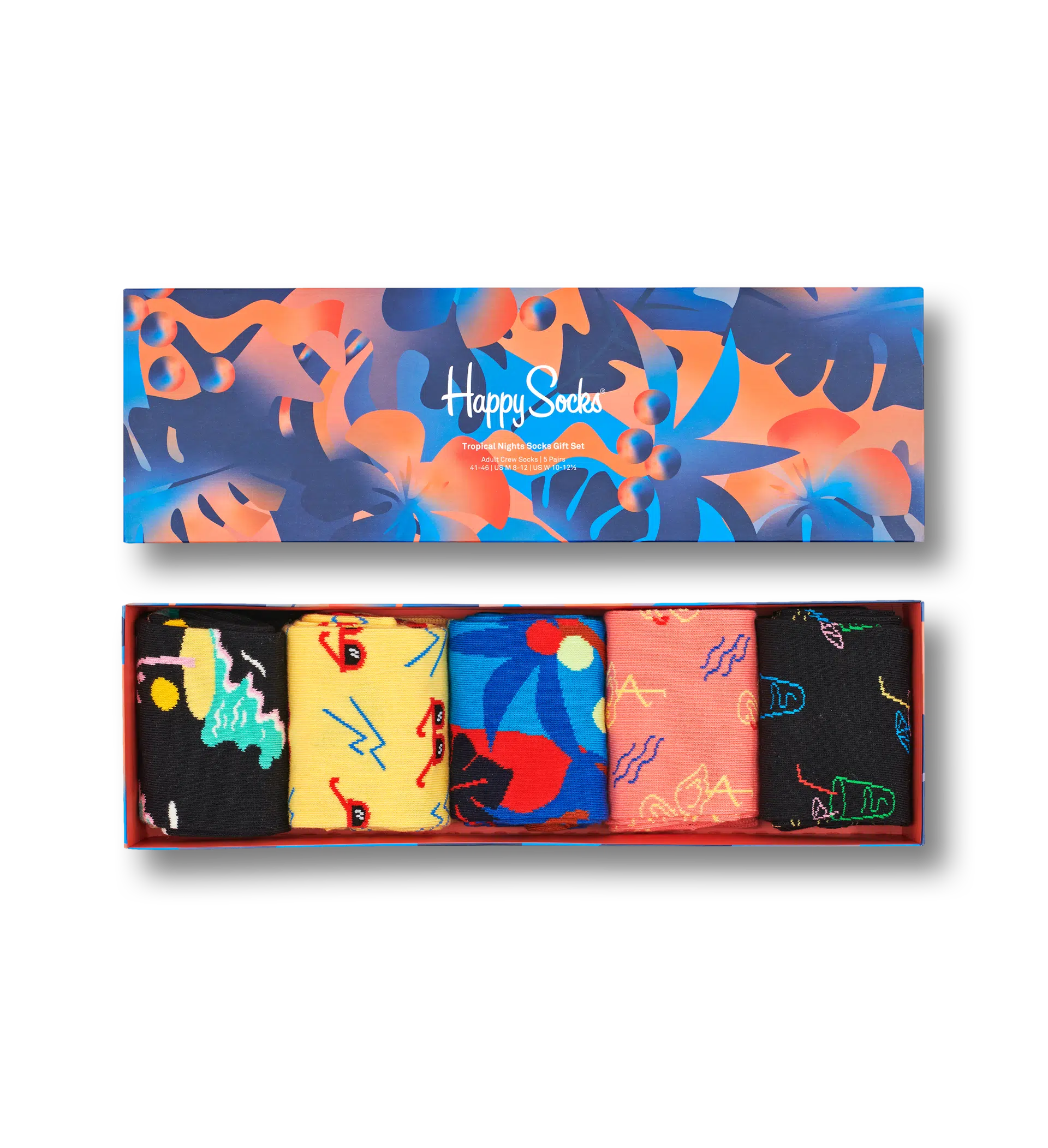 5-Pack Tropical Night Socks Gift Set