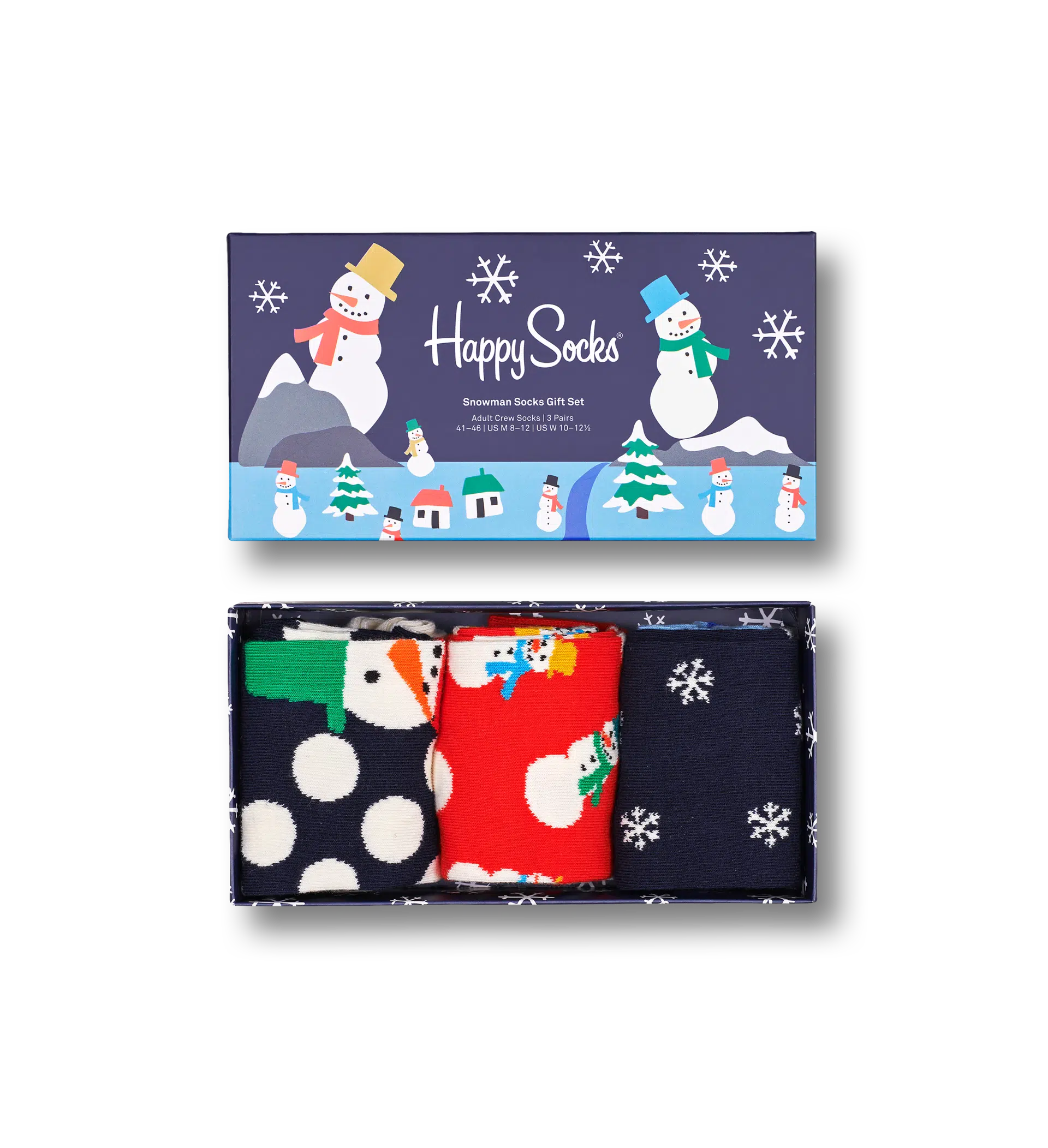 3-Pack Snowman Socks Gift Set