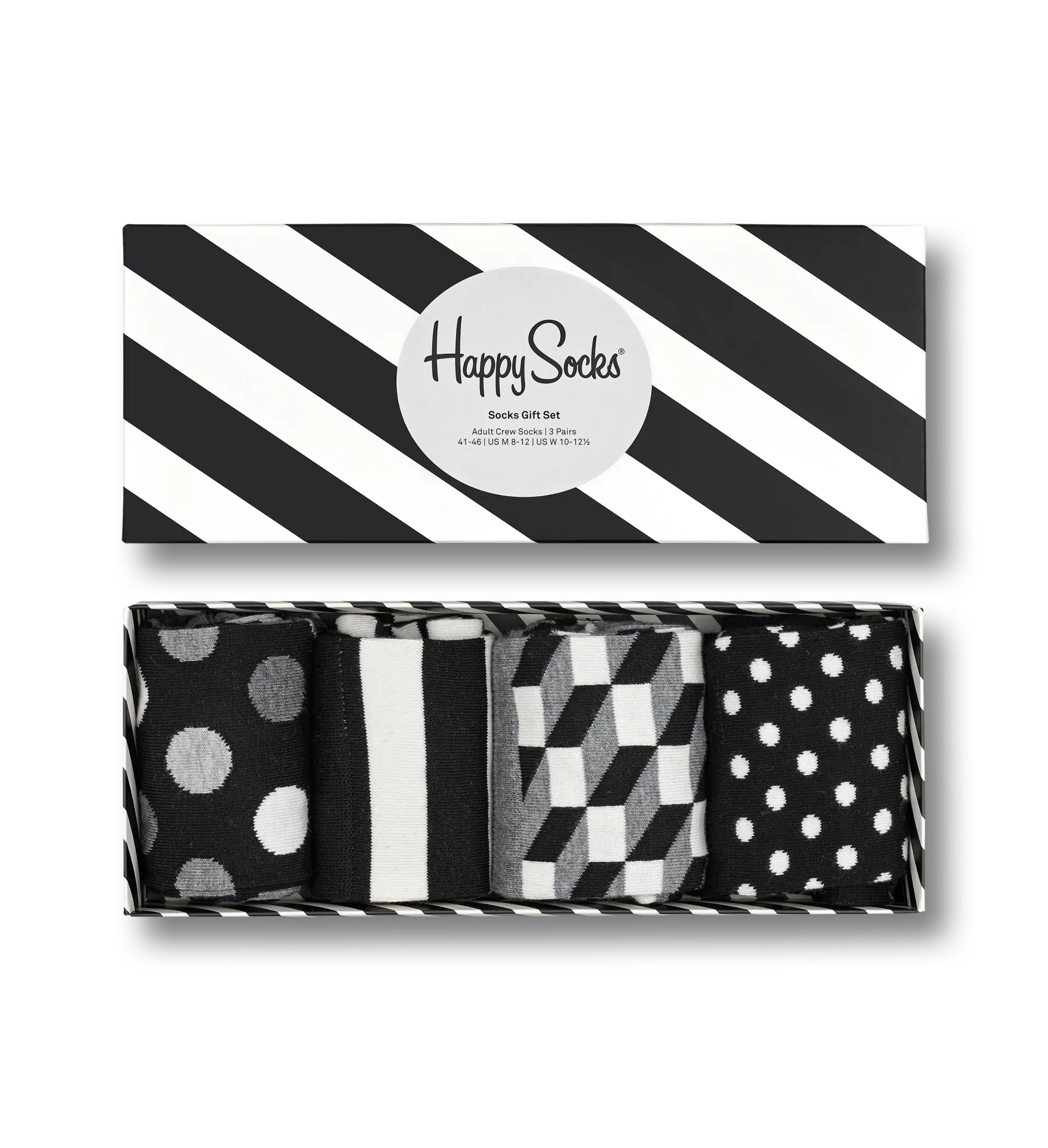 Black & White Gift Box 4st | Happy Socks