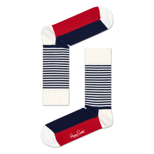 Marineblauwe sokken Gift Box: Stripe patroon | Happy Socks