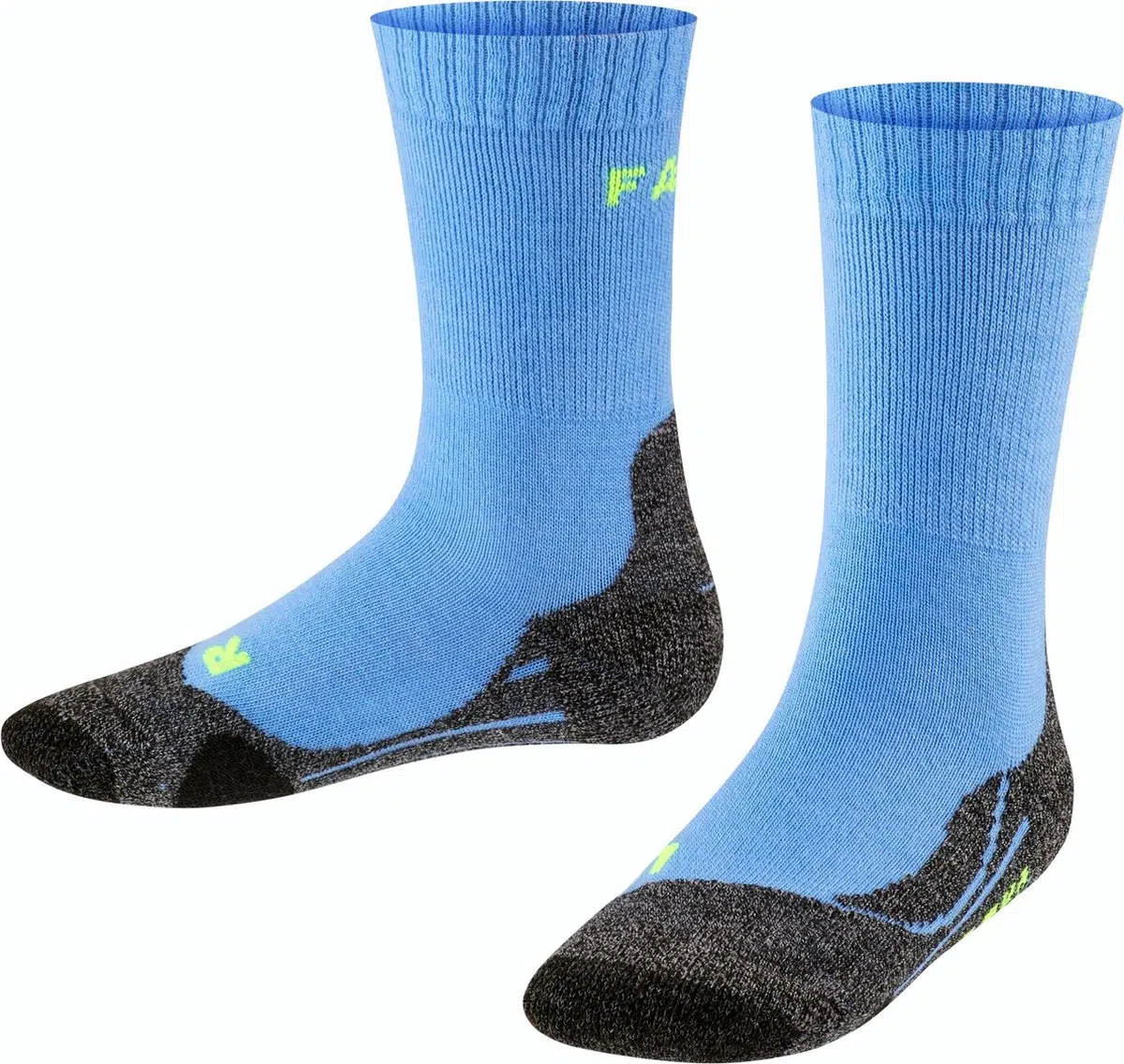 FALKE TK2 Wandelsokken warm winter zacht thermisch ademend anti-blaar antizweet zonder motief met elastische boord Merinowol Blauw Unisex Sportsokken - Maat 35-38
