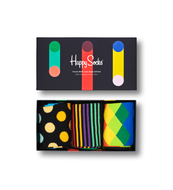 3-Pack Classic Multi-Color Socks Gift Set