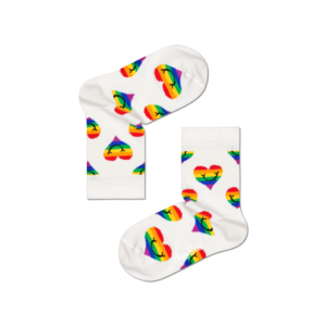 Bio-katoenen sokken Kids: Pride Smiling Heart | Happy Socks