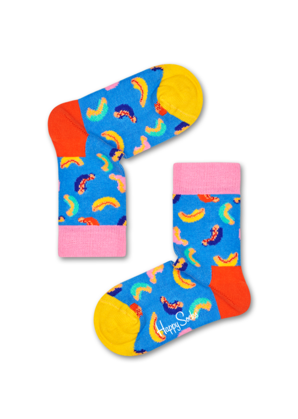 Blauwe kids amp; baby sokken: Hotdog | Happy Socks