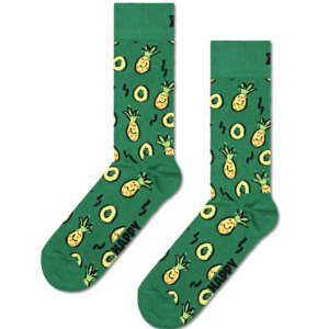 Green Pineapple Crew Socks