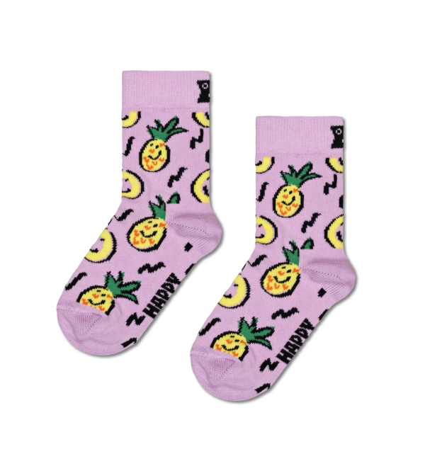 Light Purple Pineapple Crew Socks
