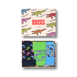 Navy 3-Pack Summer Fold-Over Socks Gift Set