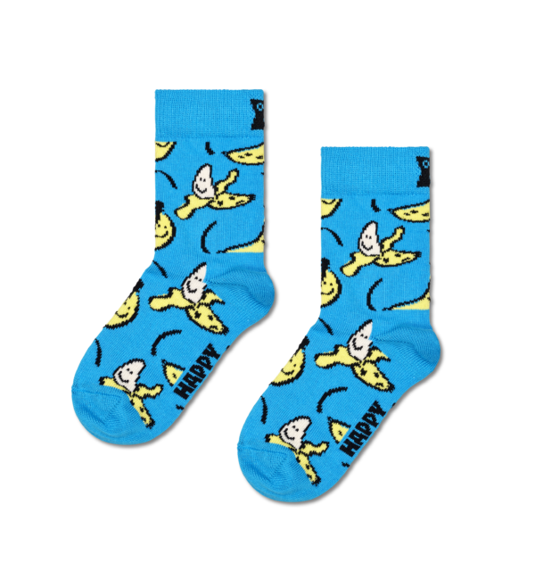 Turquoise Banana Crew Socks