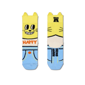 Yellow Cat Crew Socks