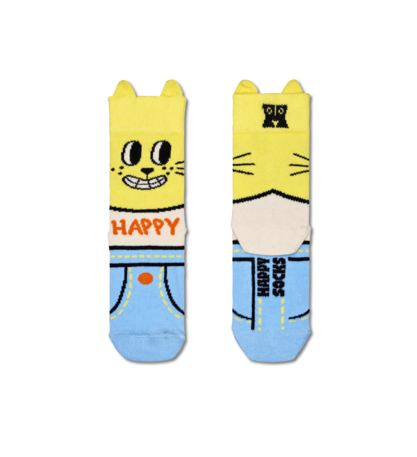 Yellow Cat Crew Socks