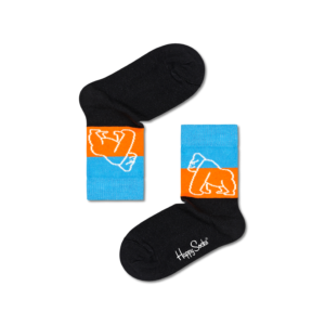 Zwarte Kids Mountain Gorillas Crew sokken | Happy Socks